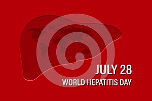 The concept of World Hepatitis Day. Vector illustration.